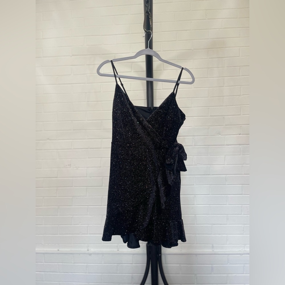 Sparkle Black Mini Dress